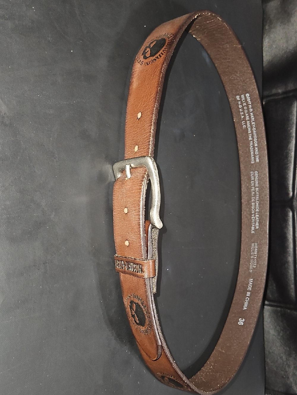 Harley Davidson / Willie's World 2017 Leather Belt - Men's Size 36
